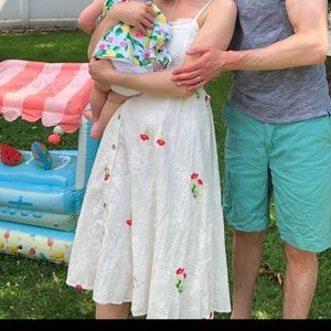 Tularosa Embroidered Button Front Dress XS